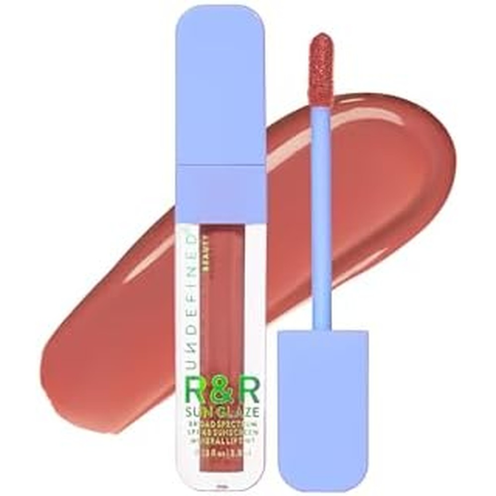 Undefined R&R Sun Glaze Nude SPF 40 lip oil tint front view