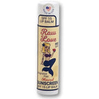 Raw Love mineral sunscreen lip balm front view packaging