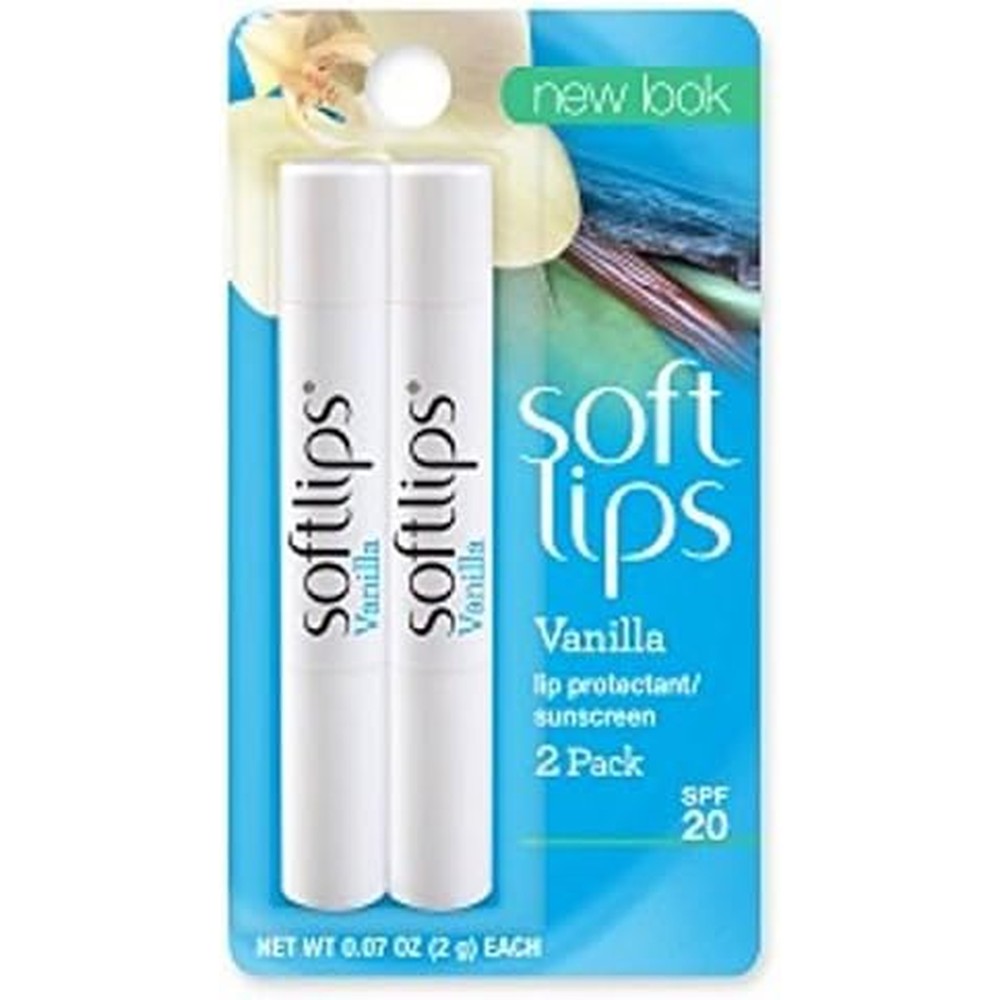 Softlips Vanilla Lip Protectant and Sunscreen SPF 20 Value Pack front view