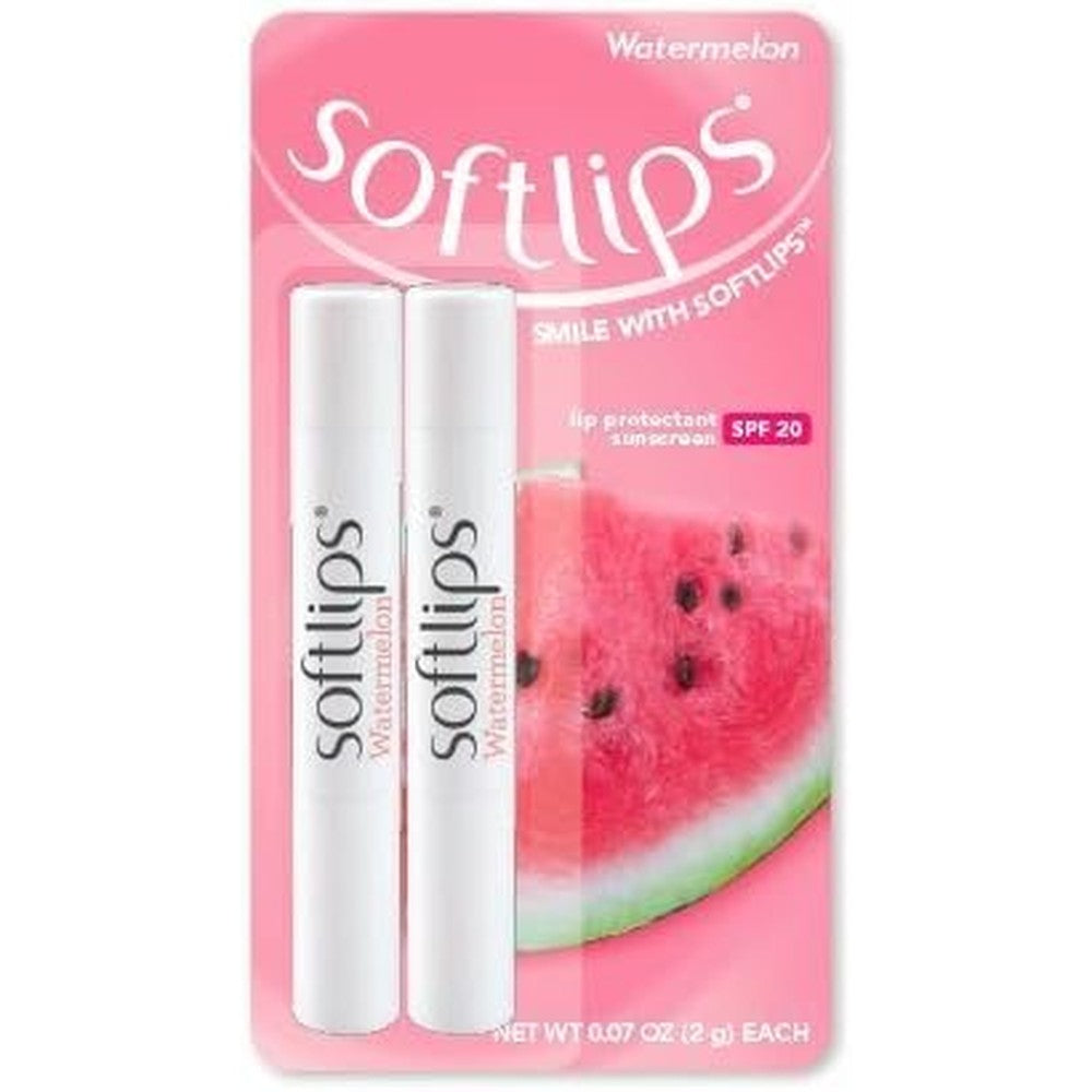 Softlips Lip Protectant SPF 20 Watermelon 2-Count Pack front view