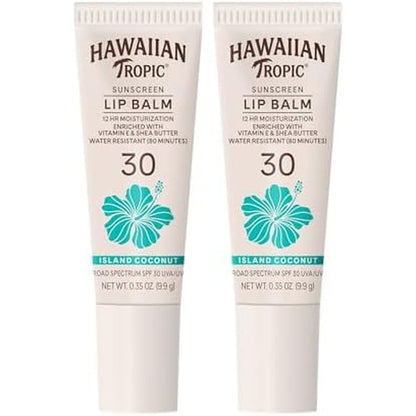 Hawaiian Tropic Island Coconut Lip Balm SPF 30 front view