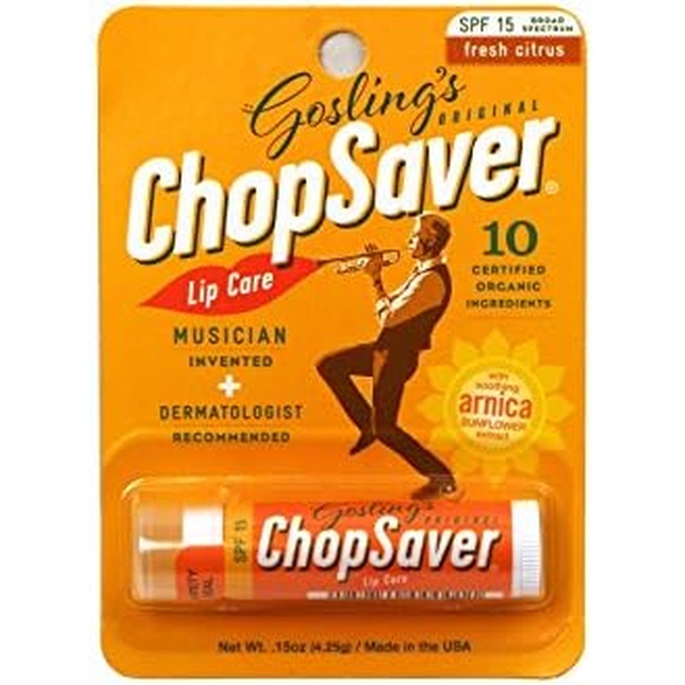 ChopSaver Lip Balm SPF15 Gold Fruity front view
