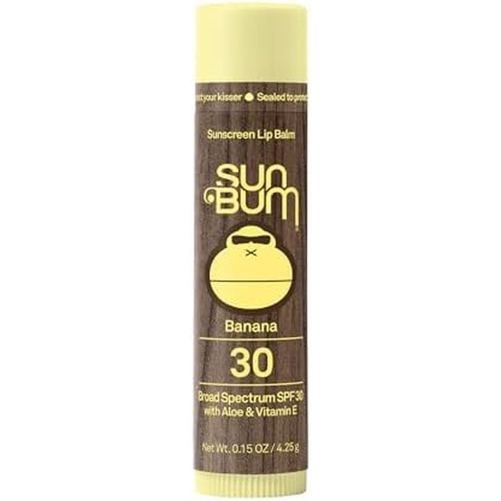 Sun Bum SPF 30 Banana Lip Balm front view