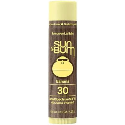 Sun Bum SPF 30 Banana Lip Balm front view