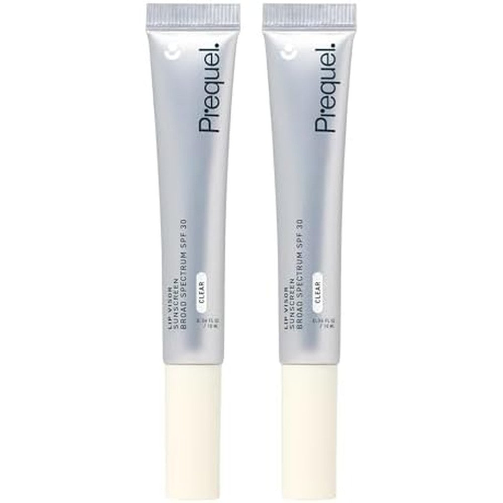 Prequel Skin Lip Visor Clear SPF 30 Lip Balm front view packaging