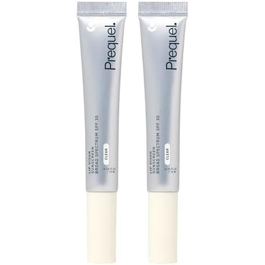 Prequel Skin Lip Visor Clear SPF 30 Lip Balm front view packaging