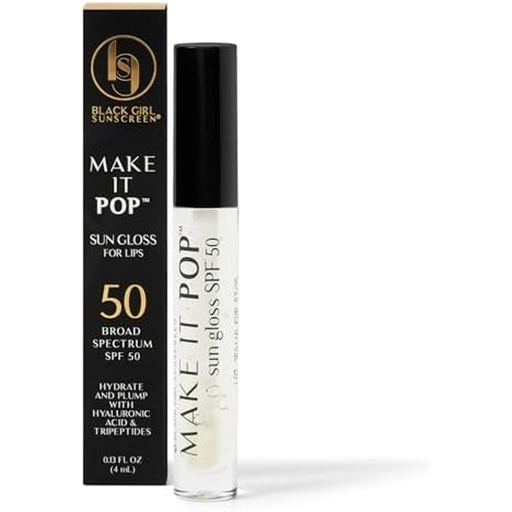 Black Girl Sunscreen Make It Pop Sungloss SPF 50 lip gloss front view