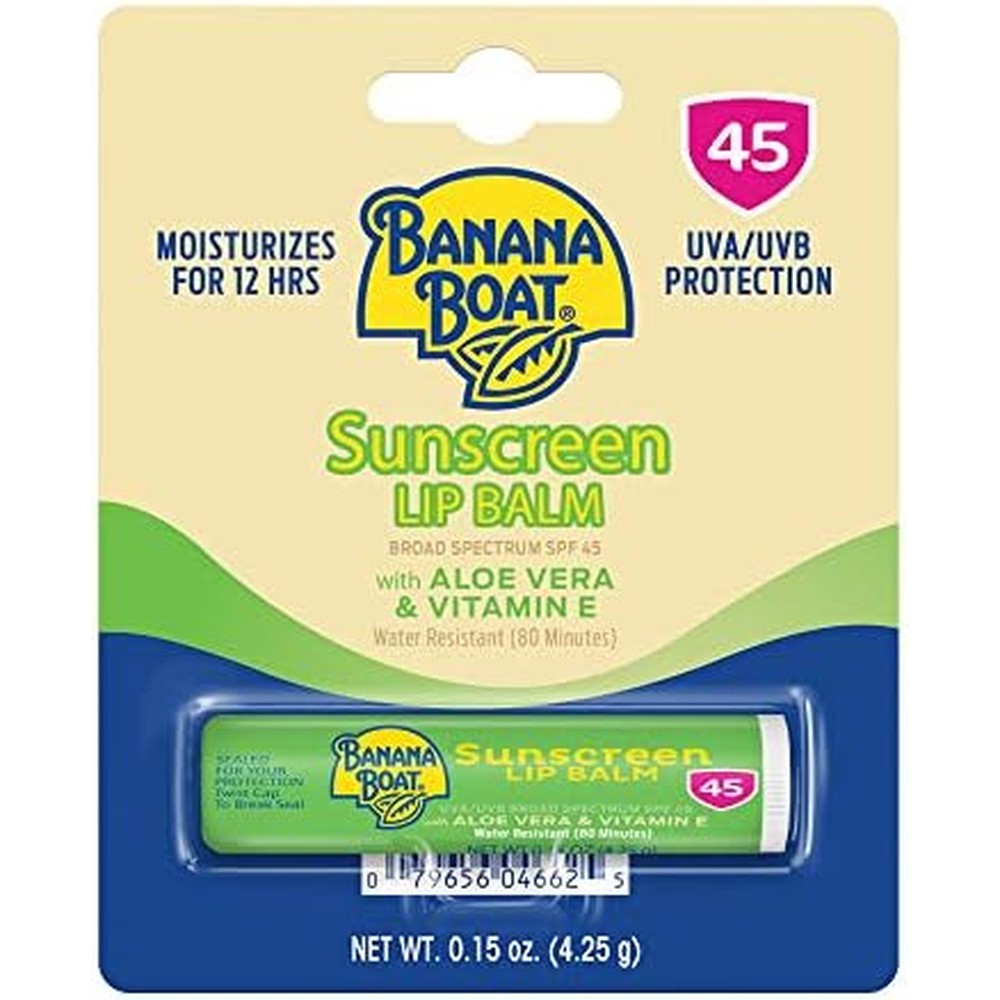 Banana Boat Sunscreen Lip Balm with Aloe Vera and Vitamin E front view