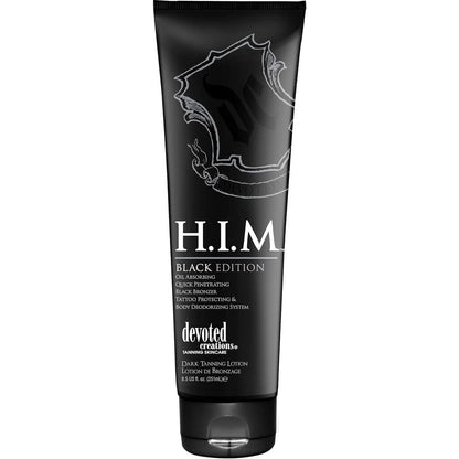 Devoted Creations H.I.M. Black Edition tanning bronzer bottle front view