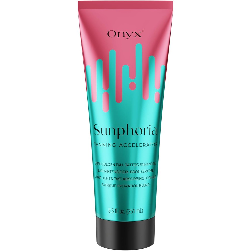 Onyx Sunphoria Bronzer Free Indoor Tanning Bed Lotion bottle front view