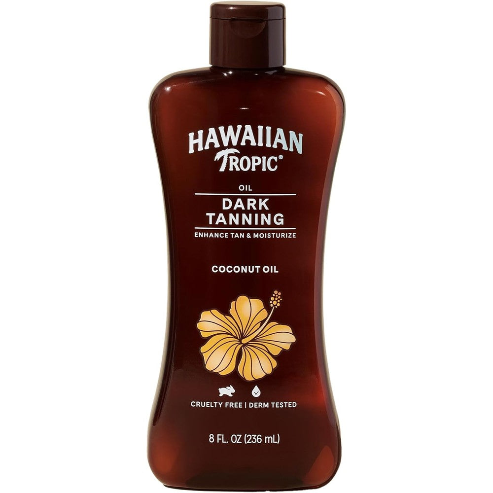 Hawaiian Tropic Dark Tanning Oil 8 Fluid Ounce front view