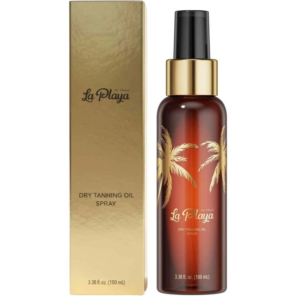 Onyx La Playa Dry Bronzing Tanning Oil Spray front view bottle