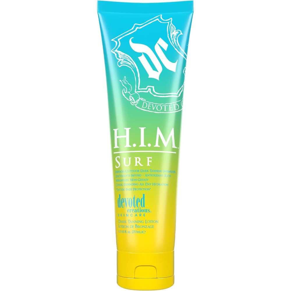 Devoted Creations HIM Surf tanning intensifier bottle front view