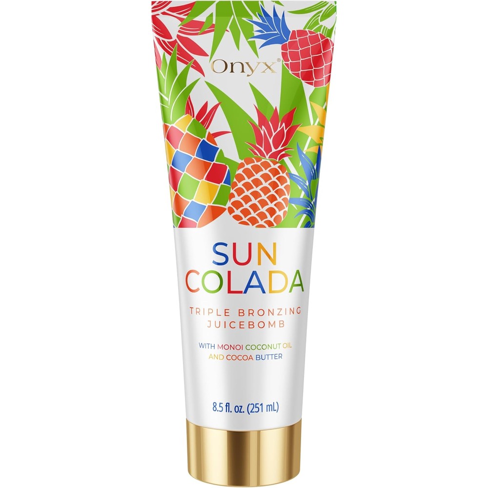 Onyx Suncolada Triple Bronzing Lotion front view bottle