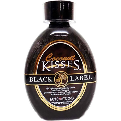 Ed Hardy Coconut Kisses Black Label tanning lotion front view bottle