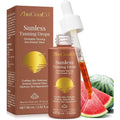 Herlosfeel Sunless Tanning Drops 60 Milliliters front view bottle and box packaging