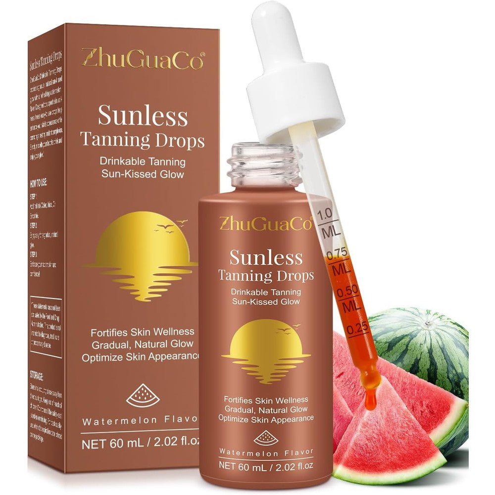 Herlosfeel sunless tanning drops front view bottle