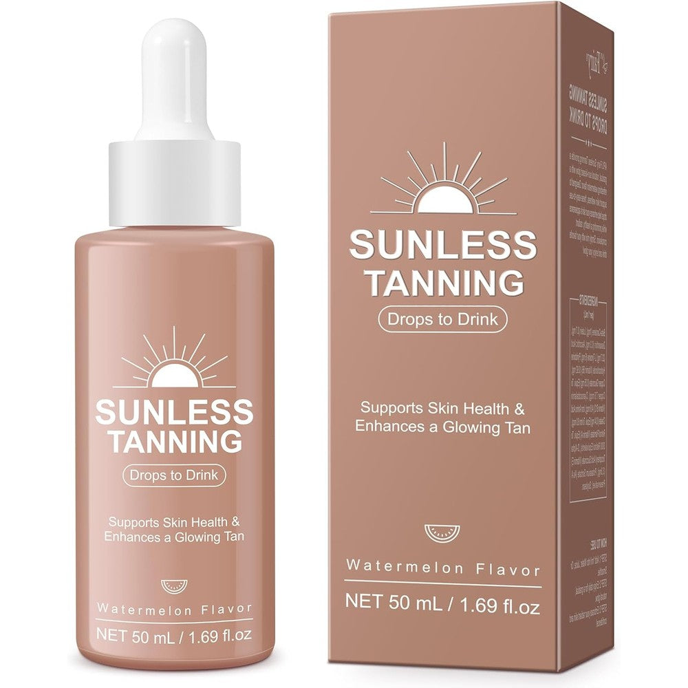 Gogiftgo Sunless Tanning Drops to Drink bottle front view