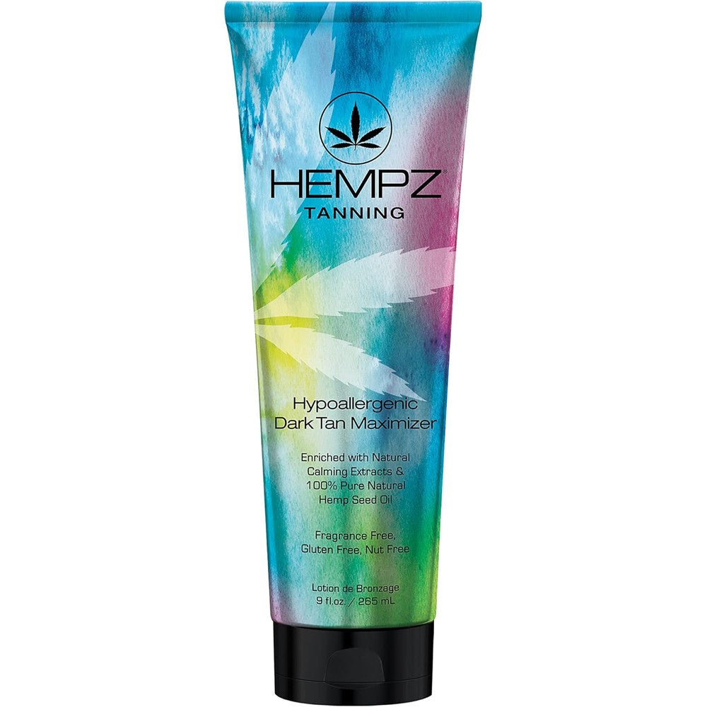 Hempz Hypoallergenic Dark Tan Maximizer 9 Fluid Ounce bottle front view