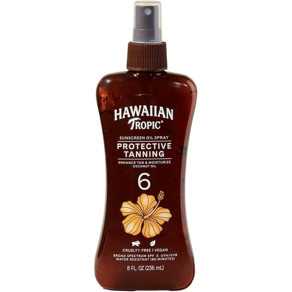 Hawaiian Tropic Dark Tanning Oil Spray Pump front view