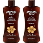 Hawaiian Tropic dark tanning oil front view bottle packaging