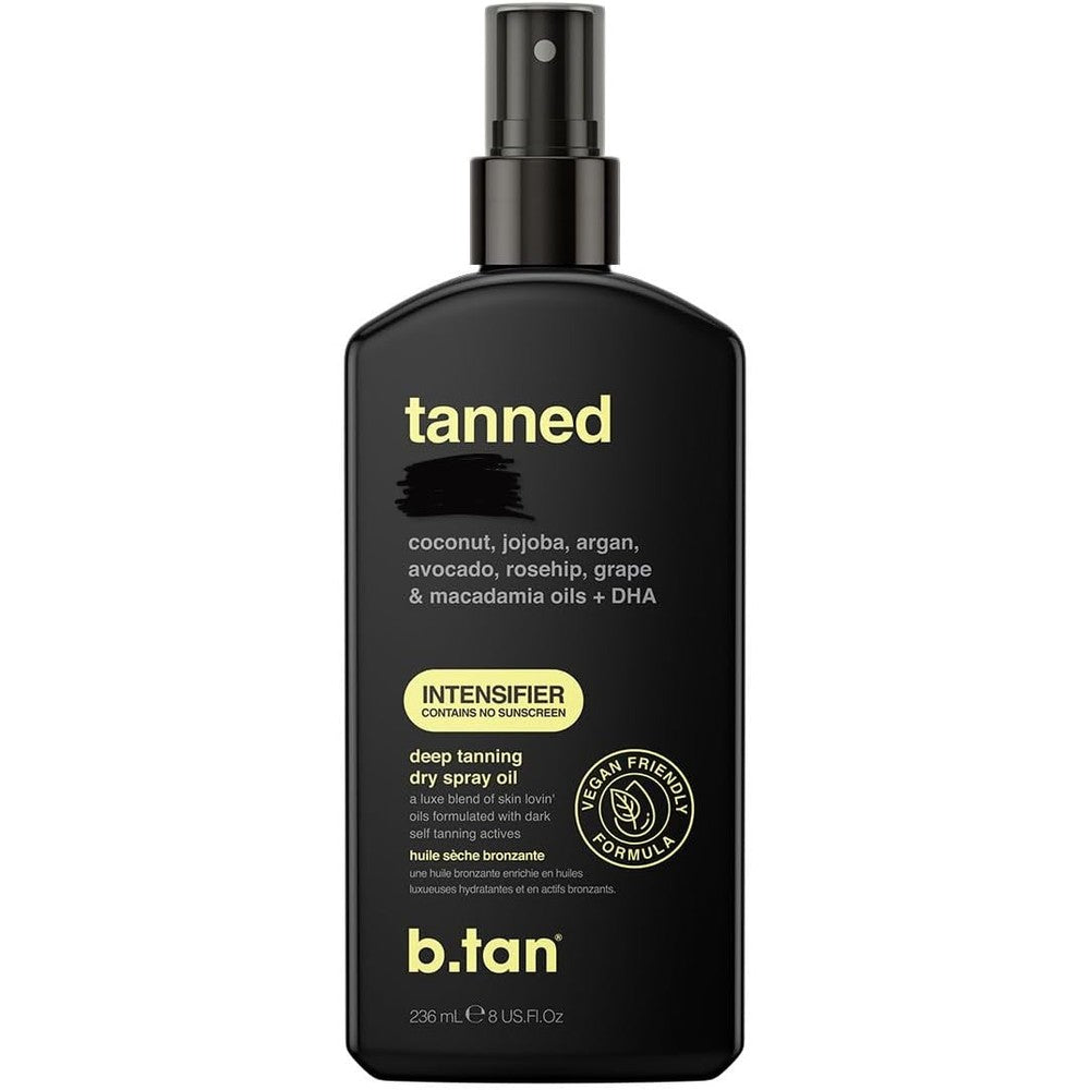 B.Tan Tanned AF Deep Tanning Dry Spray Oil front view bottle