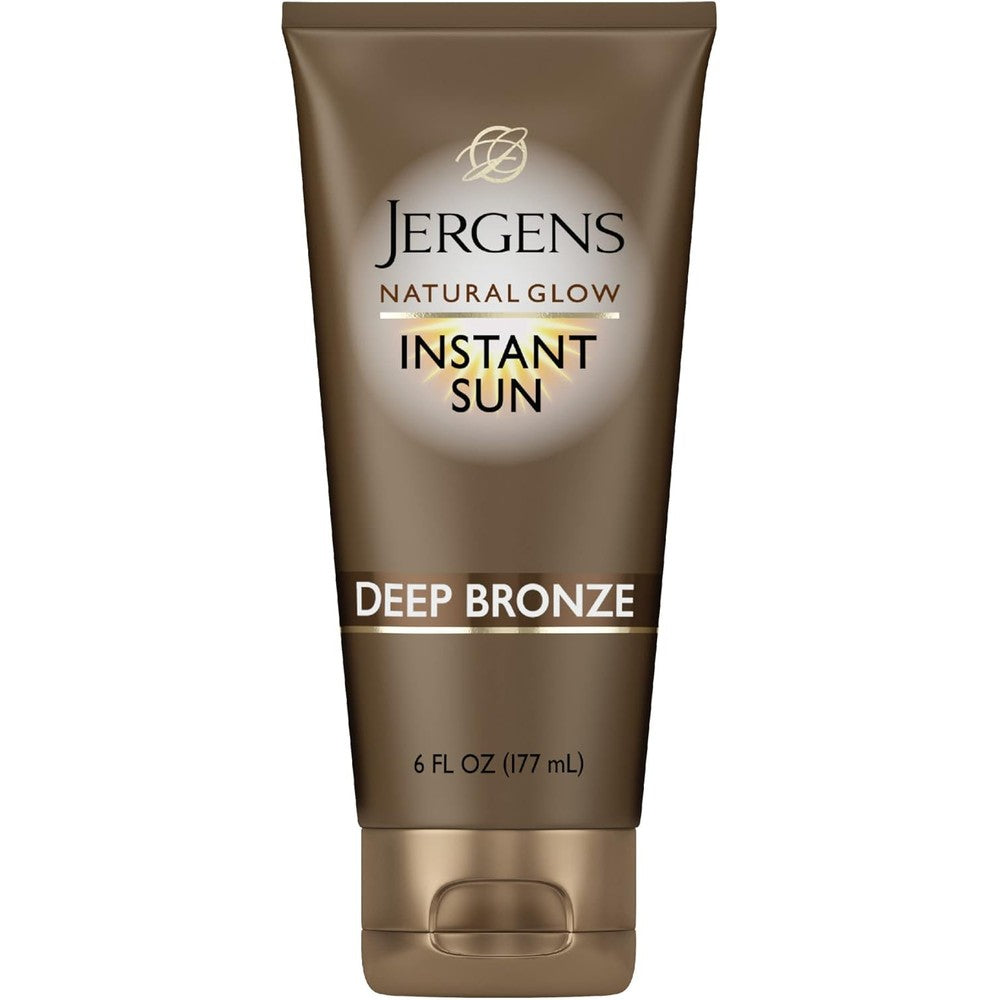 Jergens Natural Glow Instant Sun Tanning Moisturizer 6 Ounce tube for deep bronze sunless color