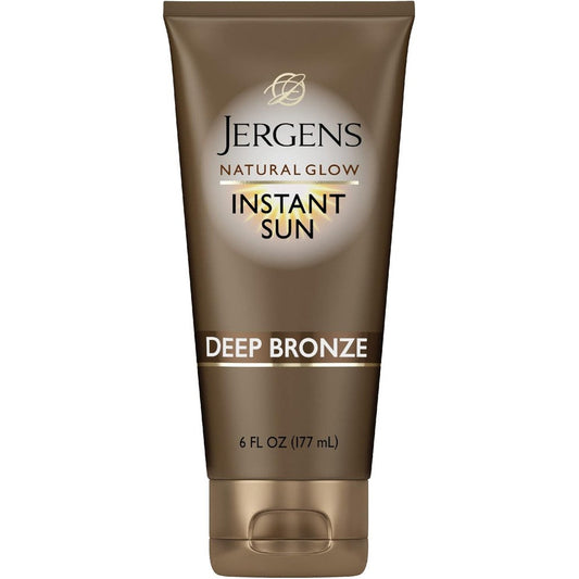 Jergens Natural Glow Instant Sun Tanning Moisturizer 6 Ounce tube for deep bronze sunless color