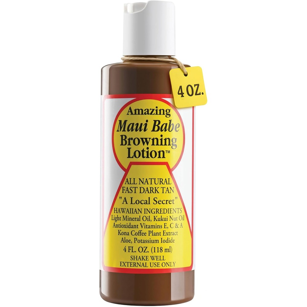 Maui Babe Browning Lotion 4 fluid ounce bottle front view