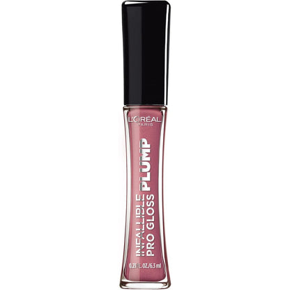 L'Oreal Paris infallible pro gloss plump lip gloss in mauve glow showing high shine