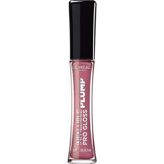 L'Oreal Paris infallible pro gloss plump lip gloss in mauve glow showing high shine