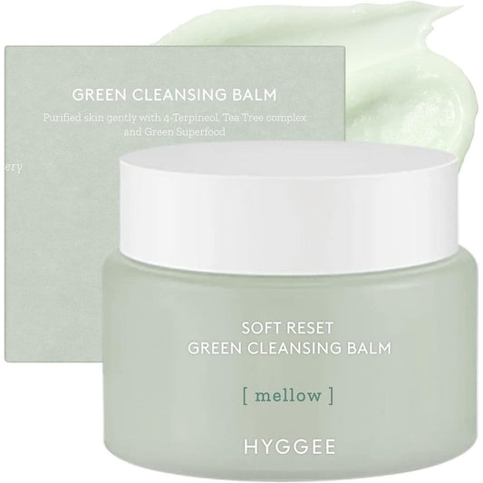 Hyggee Soft Reset Green Cleansing Balm jar front view