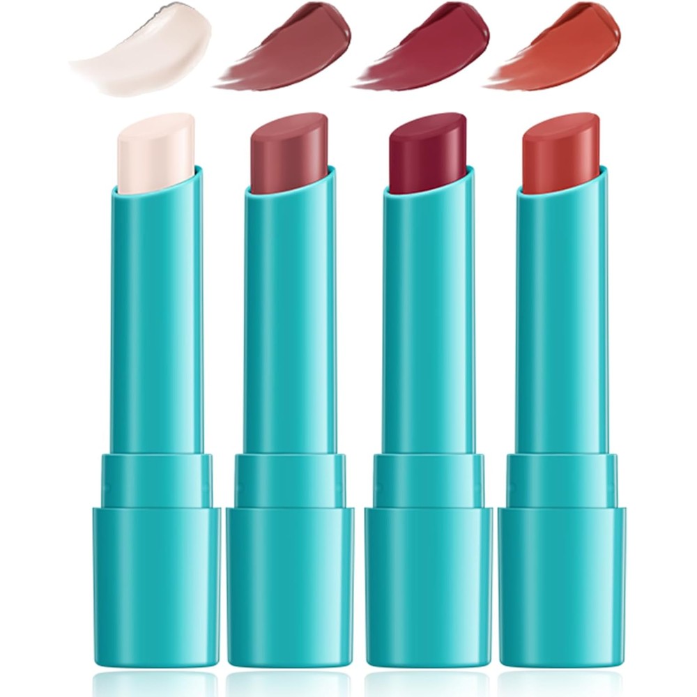 Loobexery hydrating lip tint 4 piece set with vibrant multi color shades