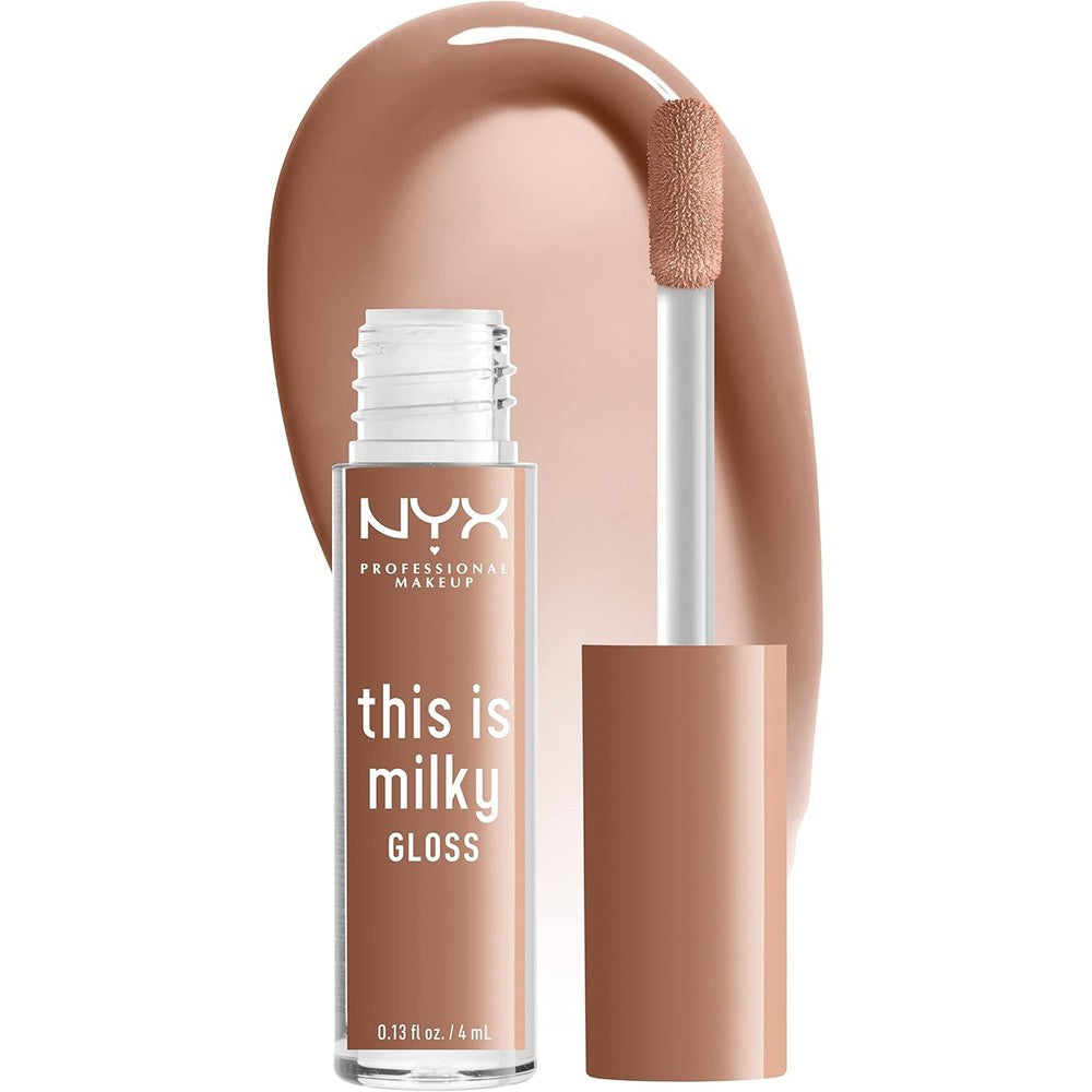 NYX Professional Makeup this is milky gloss in  cookies & milk cool beige nude shine