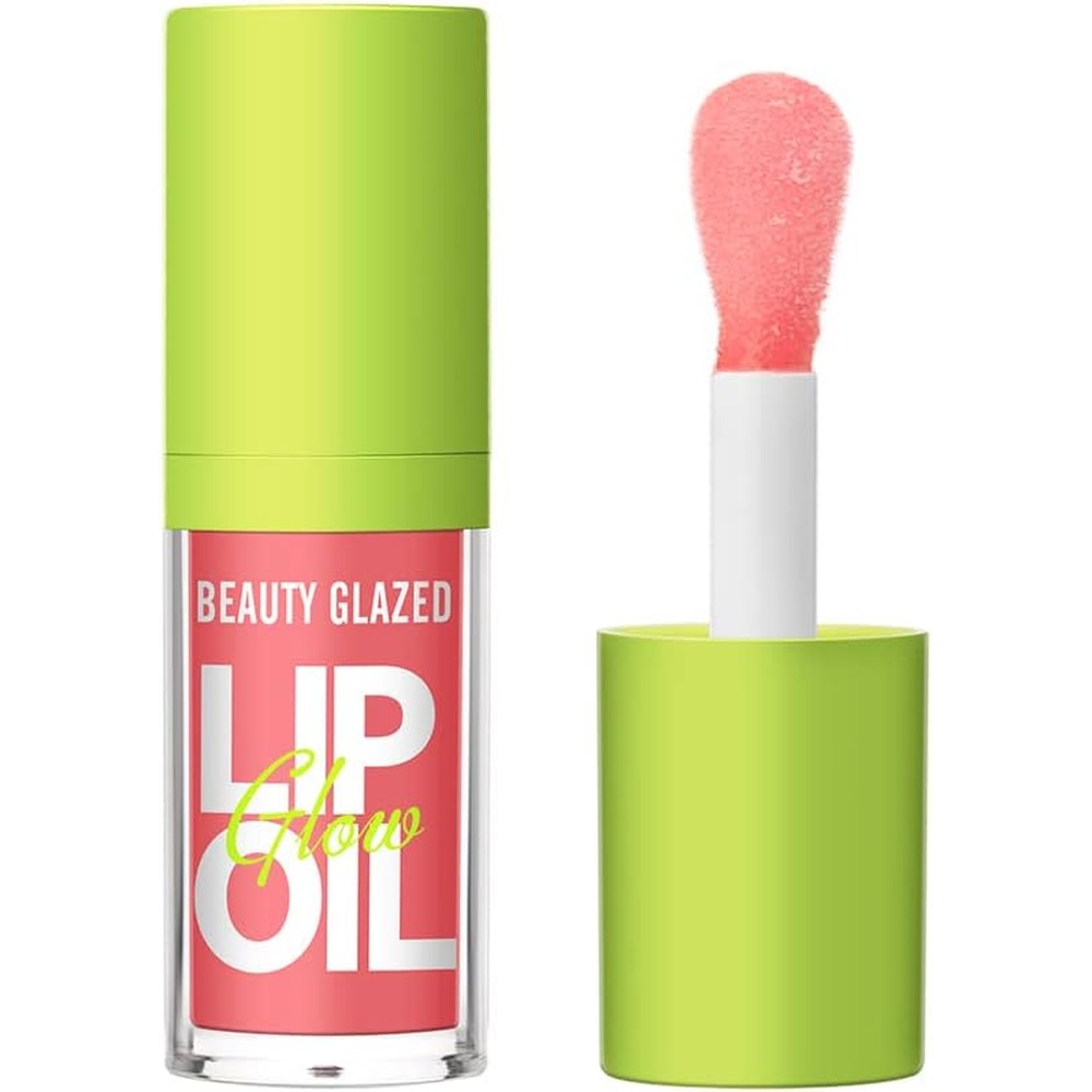 Beauty Glazed big brush head lip oil 102 kissy pink tinted lip gloss tube