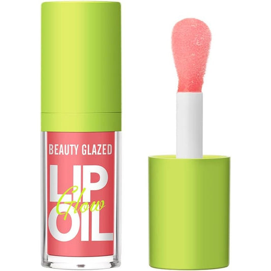 Beauty Glazed big brush head lip oil 102 kissy pink tinted lip gloss tube