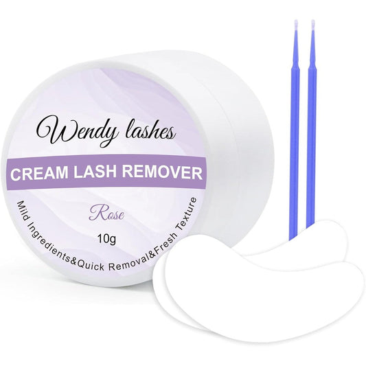 Wendy Lashes rose scented cream lash glue remover front view
