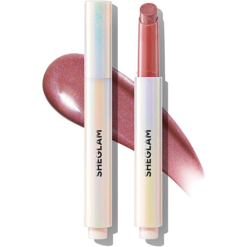 SHEGLAM pout perfect moisturizing solid lip gloss in pink flamingo shimmer stick