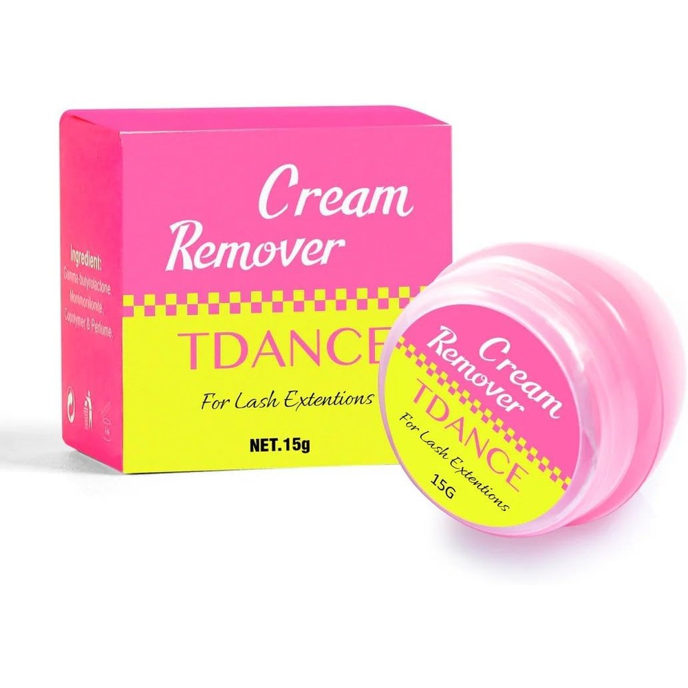 Tdance cream lash remover product jar and box front view