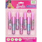 Disney Barbie 7-piece plant-based lip gloss front view packaging