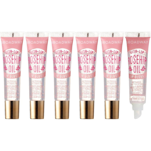Ruby Kisses clear lip gloss with rosehip oil for high shine hydration