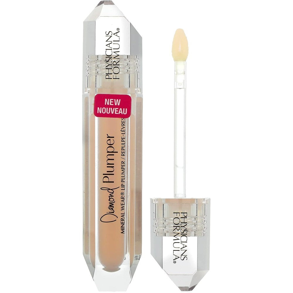 Physicians Formula mineral wear diamond lip plumper in light pink princess cut tube
