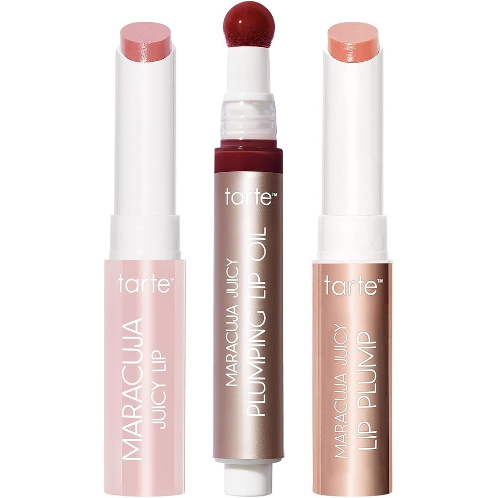 Tarte Maracuja Juicy Plumping Lip Oil front view showcasing packaging