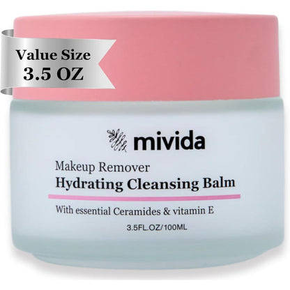 Mivida Makeup Melting Cleansing Balm front view jar
