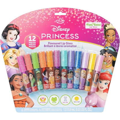 Townley Girl disney princess 12 piece lip gloss set with assorted fruit flavors