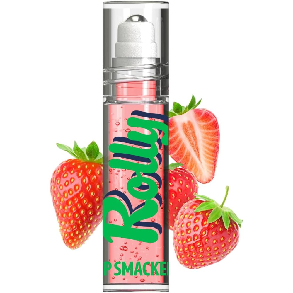 Lip Smacker rolly lip gloss strawberry with roller ball applicator for cooling shine