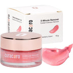 Curacoro lash cream remover jar front view packaging