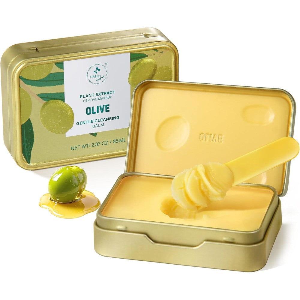Green Farm Makeup Remover Cleansing Balm front view tin packaging