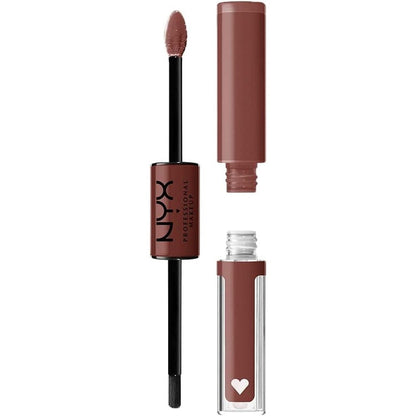 NYX professional makeup shine loud liquid lipstick in boundary pusher warm brown