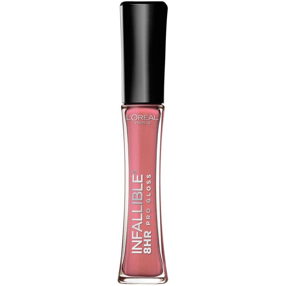 L'Oreal Paris Infallible 8 Hour Hydrating Lip Gloss Blush front view high shine makeup